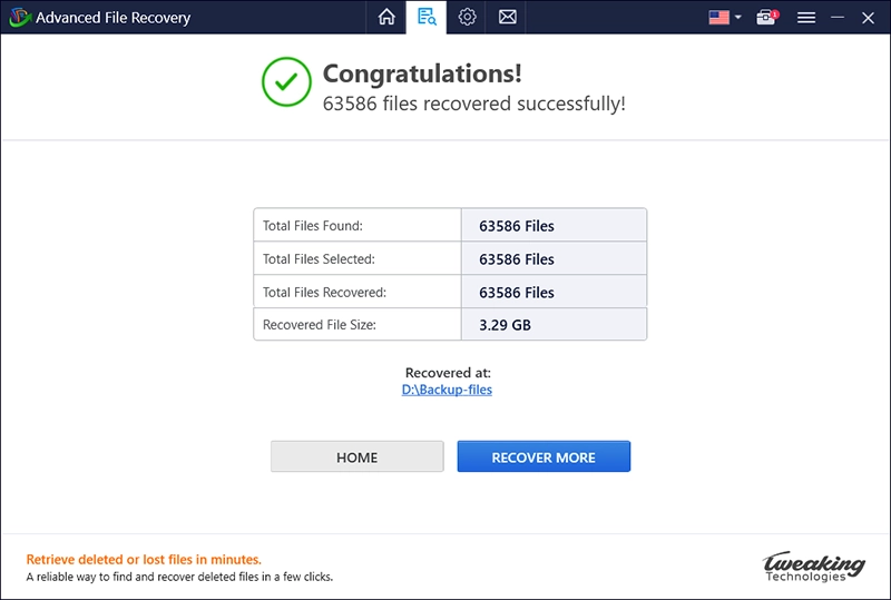 You can select only one hard drive partition at a time for recovery