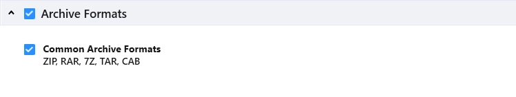 Common Archive Formats