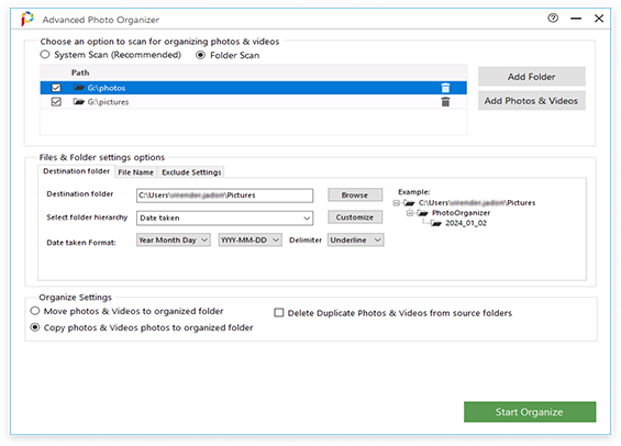Advanced Photo Organizer